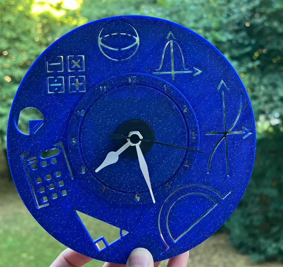 Mathematics clock for bambu lab clock kit