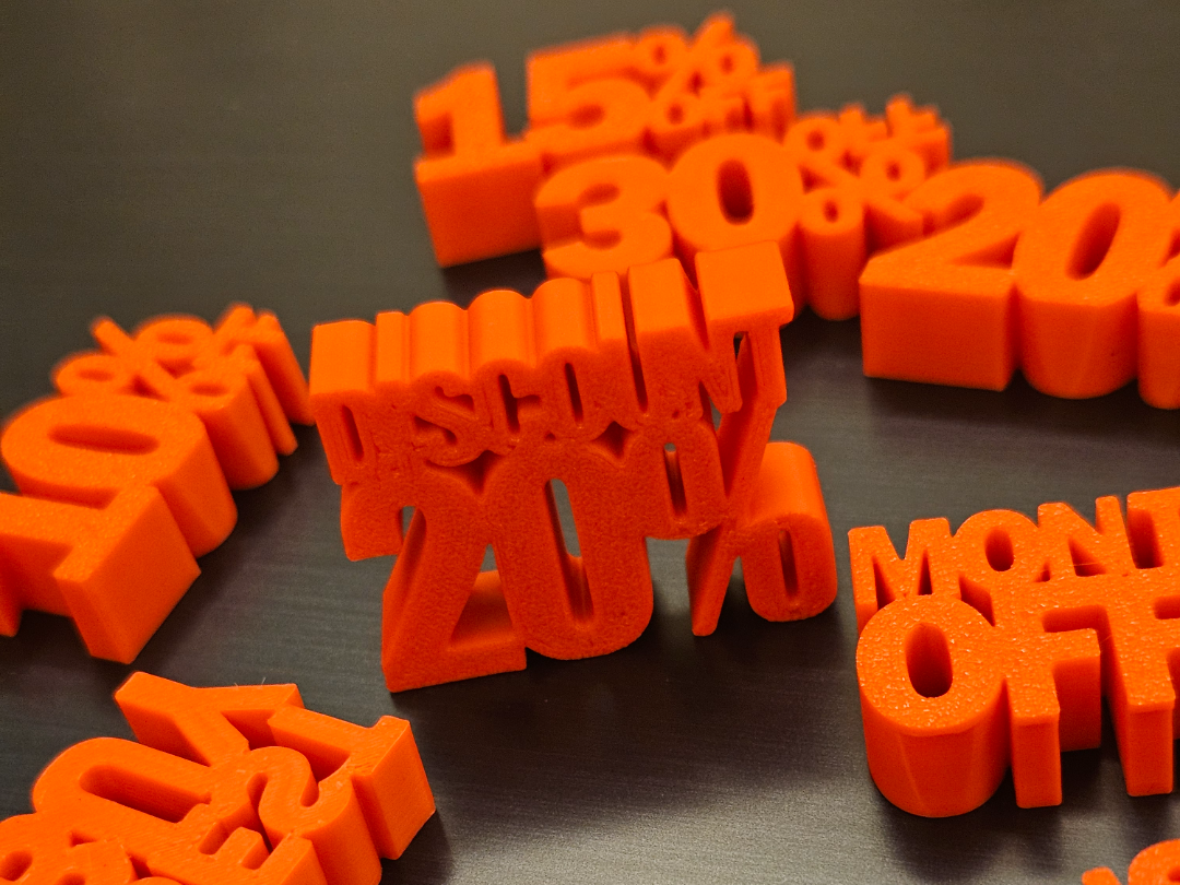 Discount Sign 10%, 15%, 20% & 30% Offer