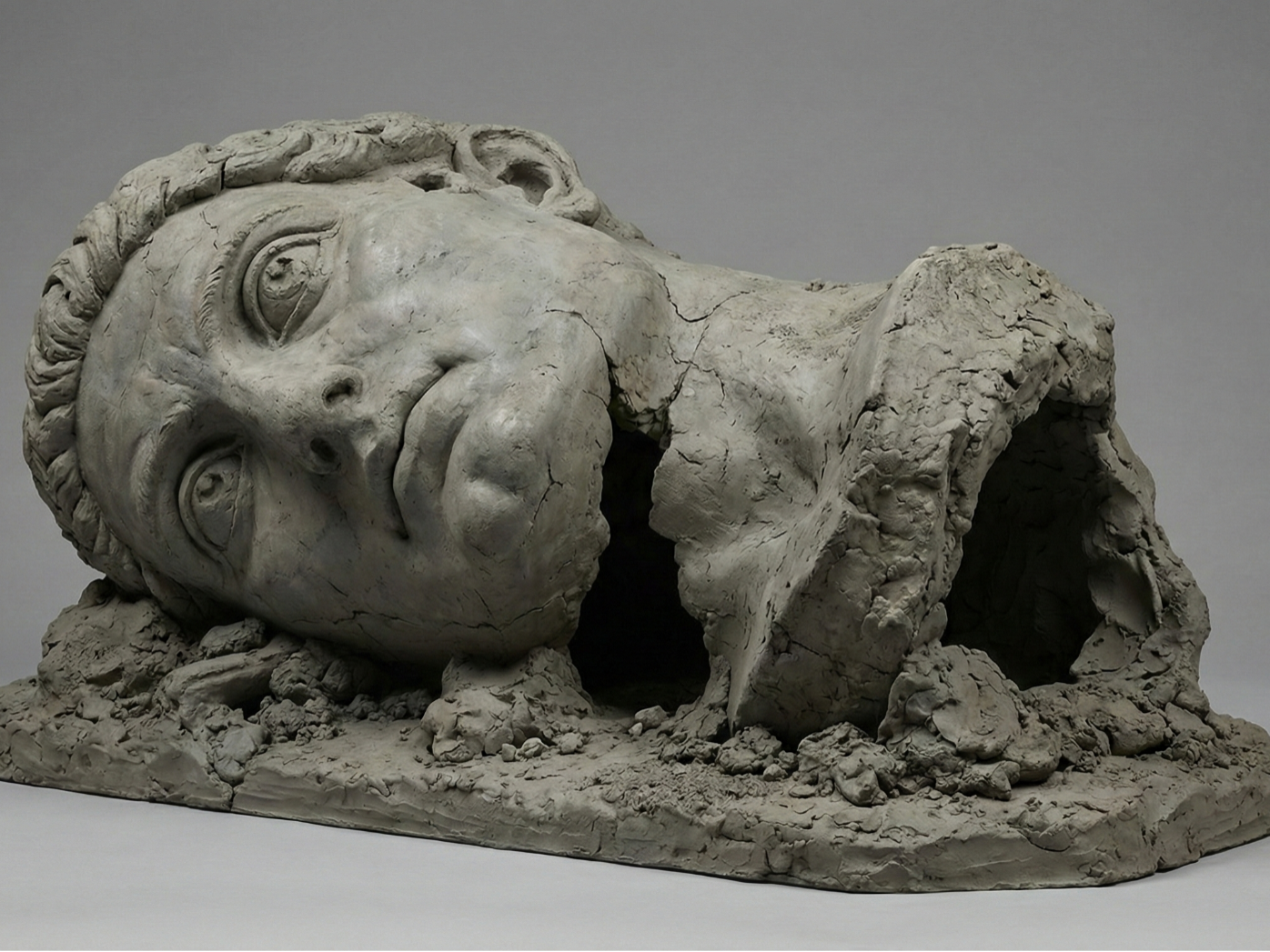 El Coloso Caído: Cabeza Monumental en Ruinas