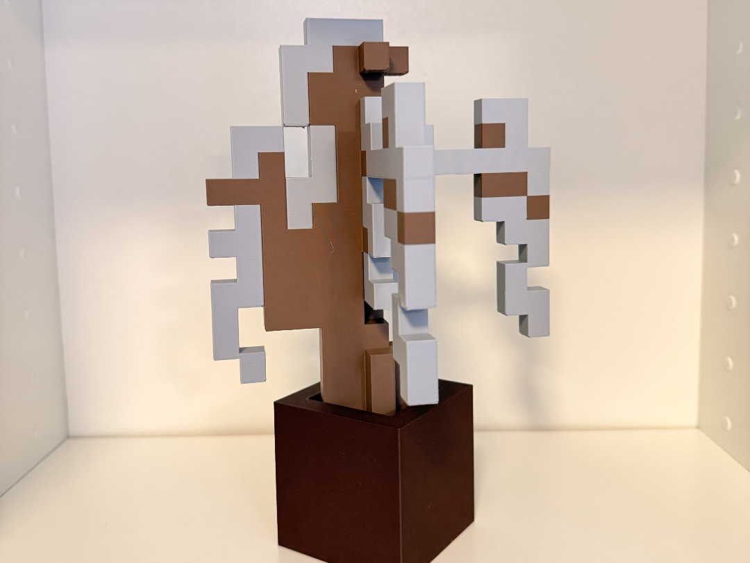 Minecraft Pale oak sapling in pot
