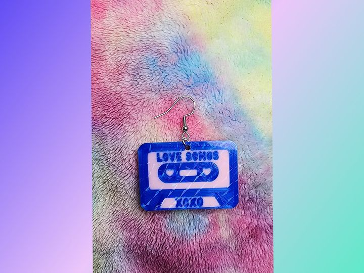Love Songs Cassette Tape Earrings