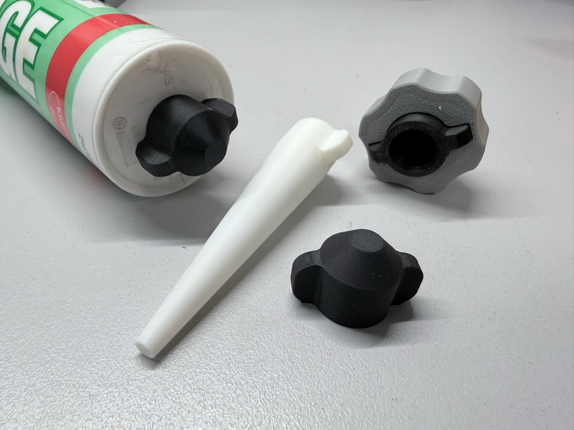 Silicone cartridge cap and Nozzle
