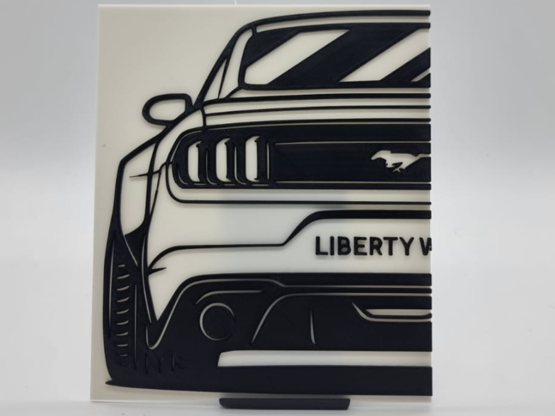 2D Wall Art Ford Mustang GT Liberty Walk v2