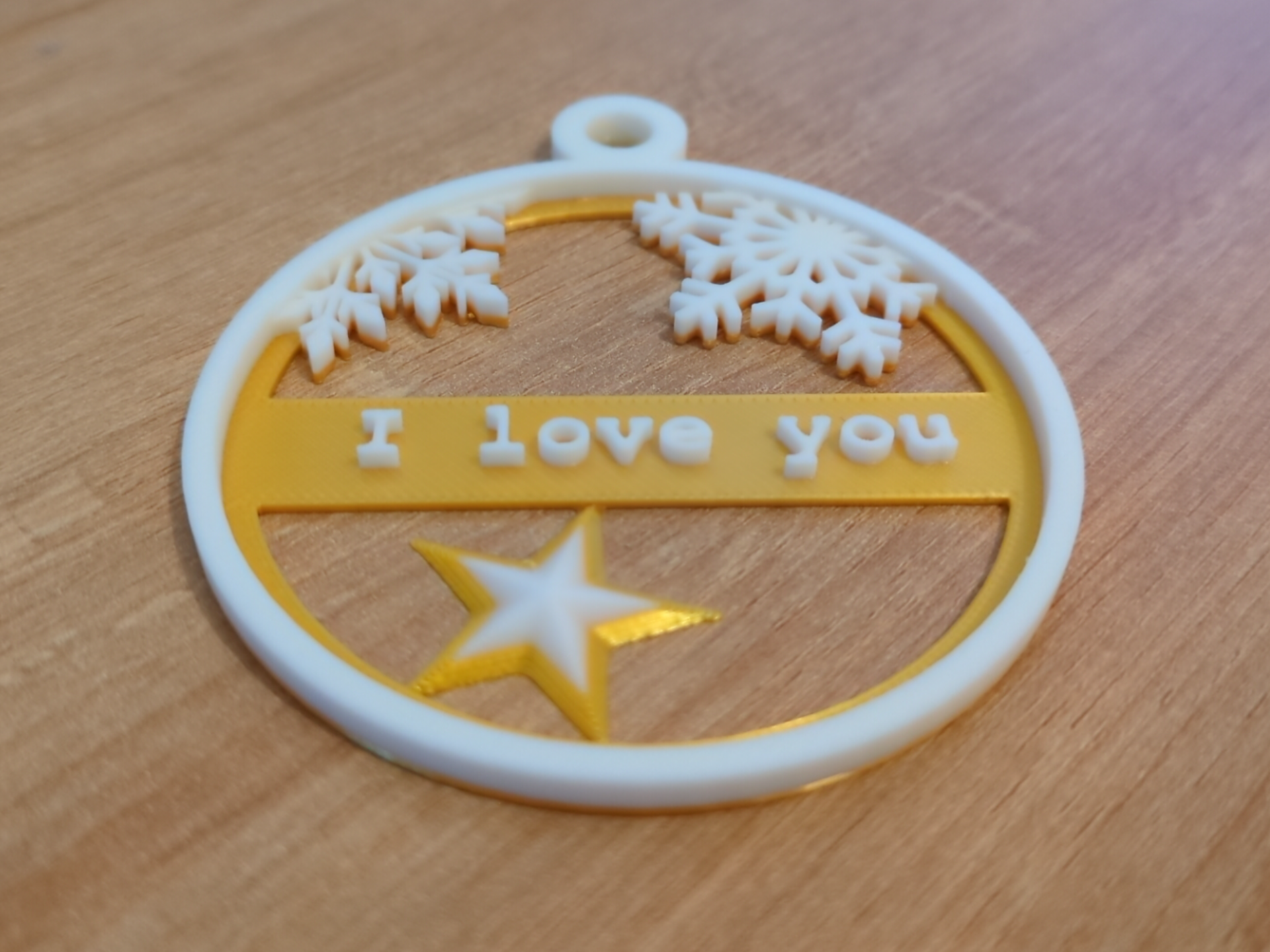 Christmas tag with optional hook and foot