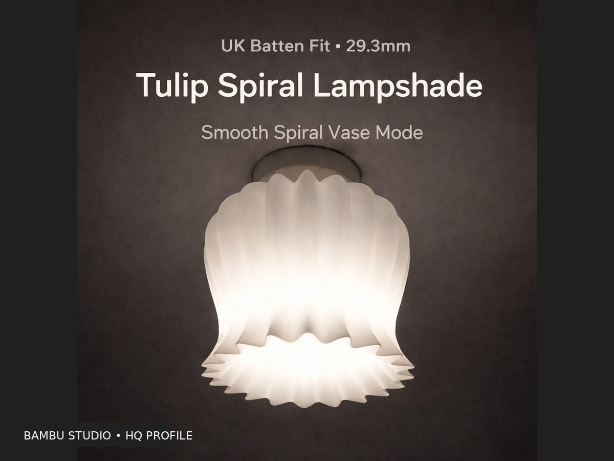 Tulip Lampshade for UK Batten Holder (29.3mm)