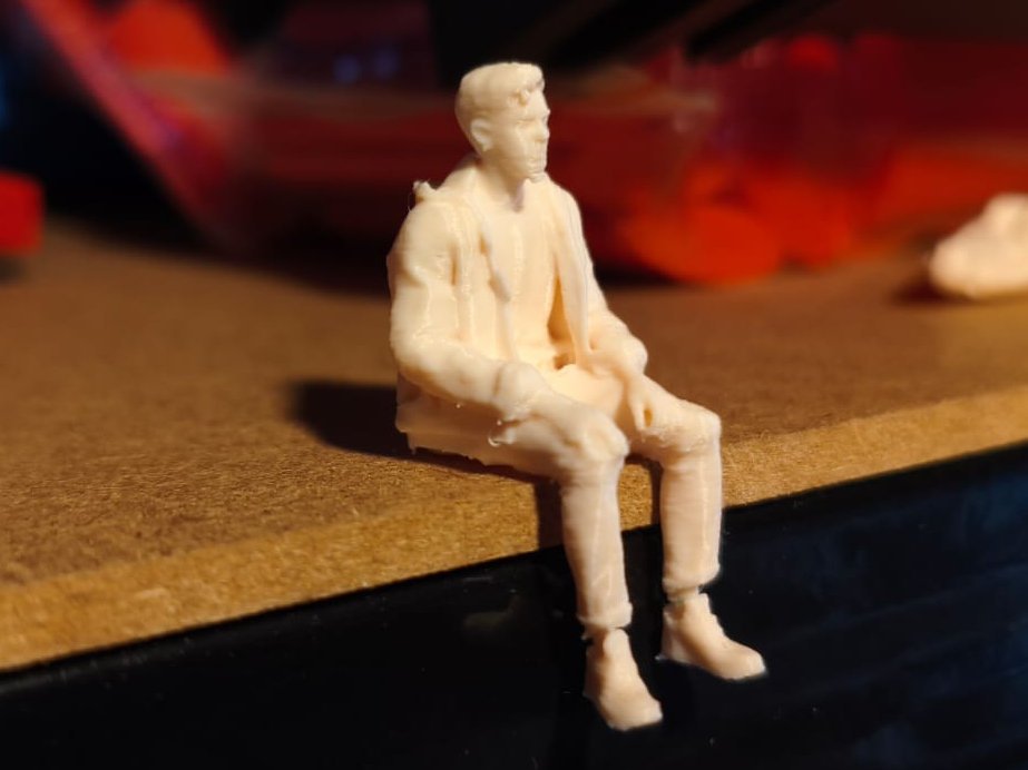 Seated Man Figure  Jacket Dioramas & Scale Models