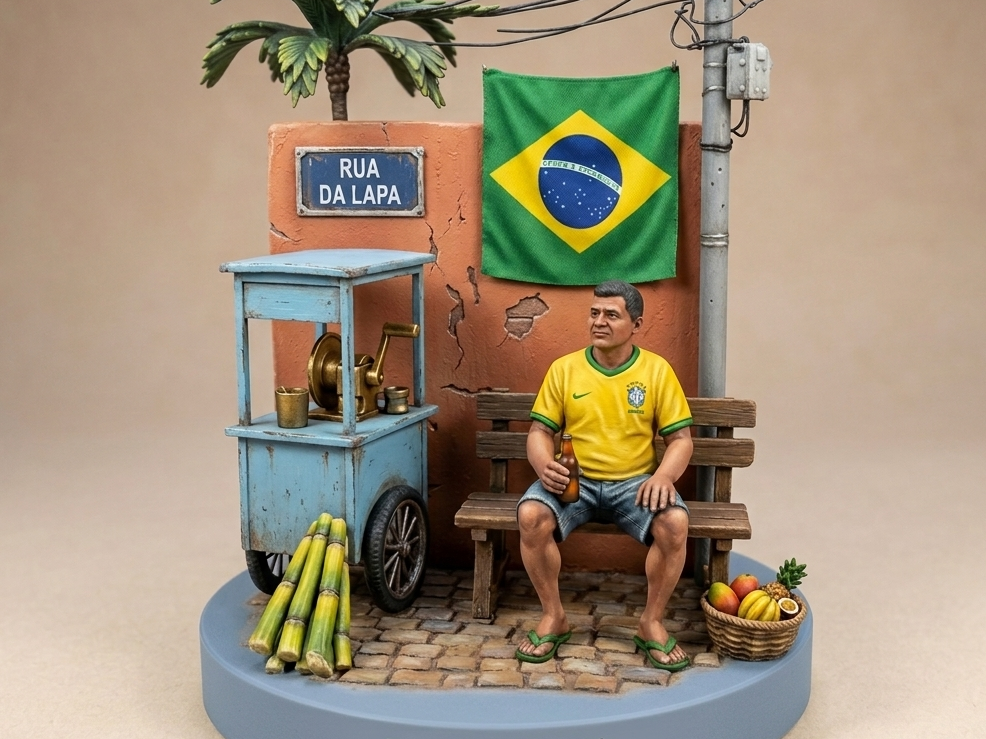 Brazil Street Life Diorama - Rio Culture Miniature