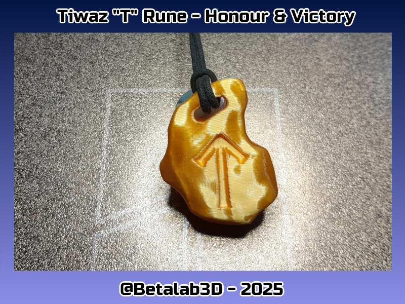 Pendant Rune Tiwaz "T" Honour & Vicotry