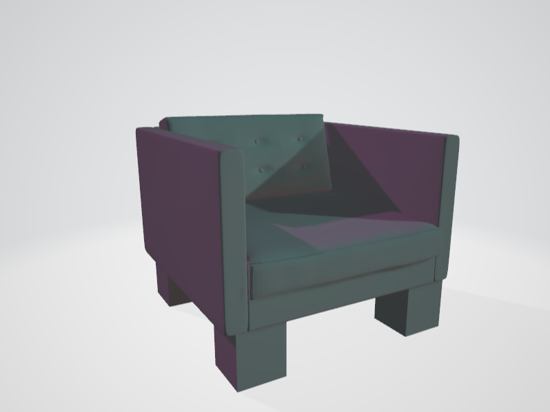 Miniatur sofa chair scale, 1:100