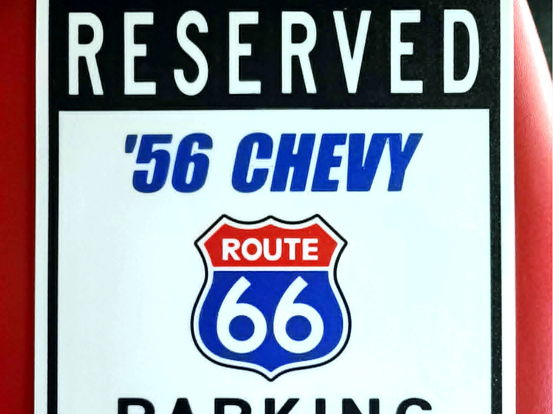 Classic Car Reserved Parking Sign - Editable