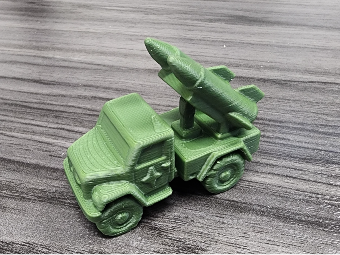Green Army Toy Soldier Missel Truck