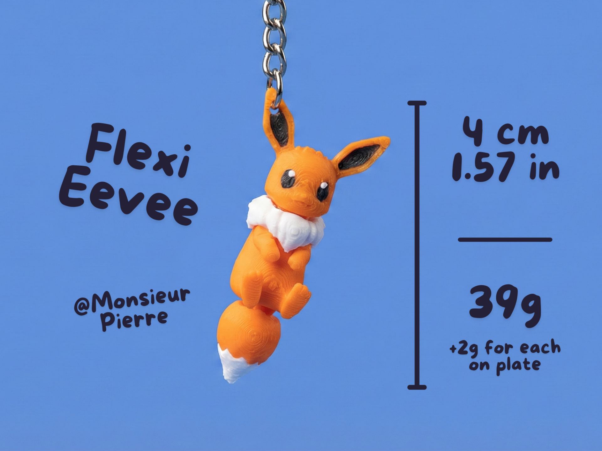 Flexi Eevee – Cute Pokemon Articulated Keychain