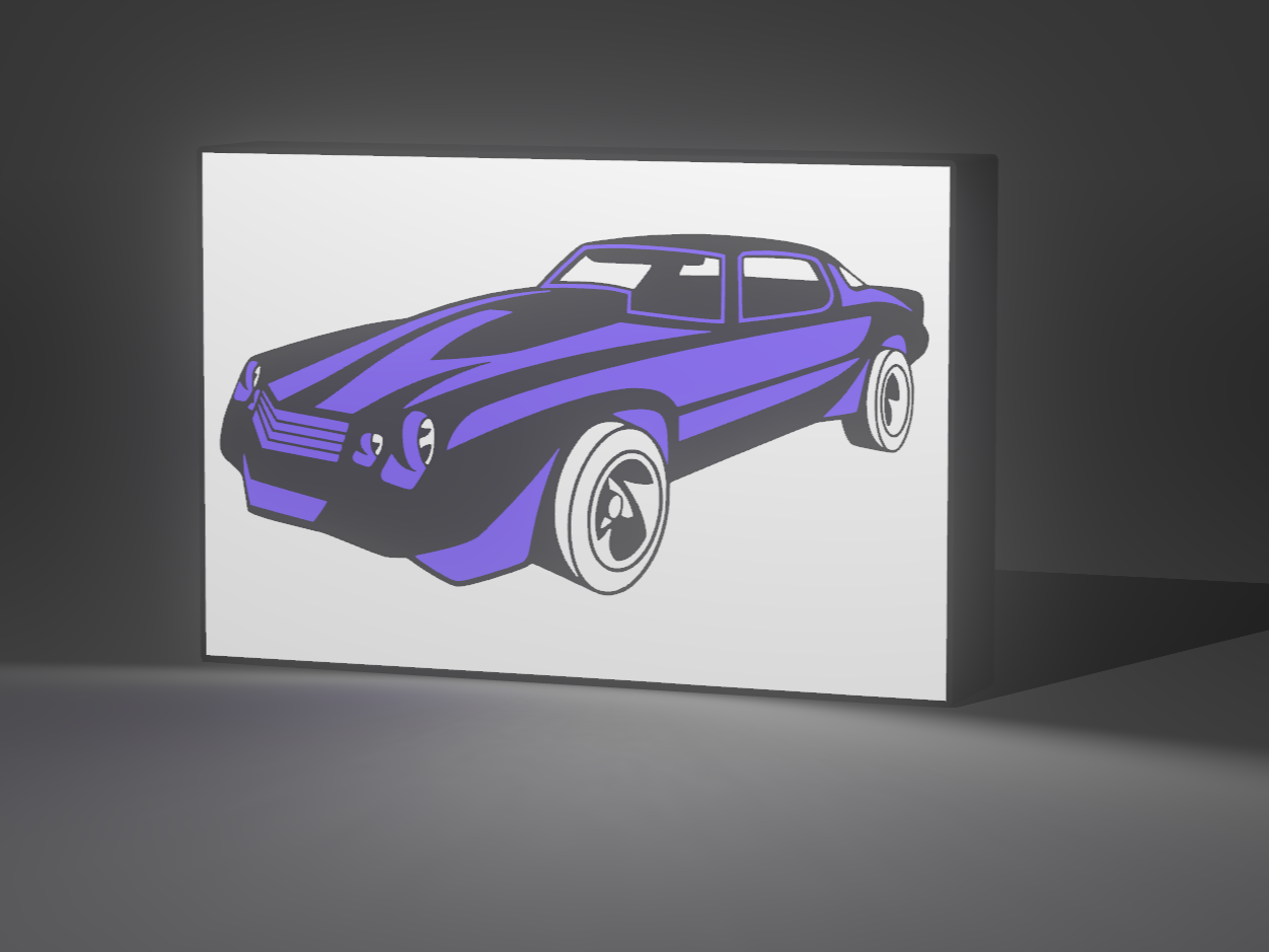 camaro z28 boite a lumiere