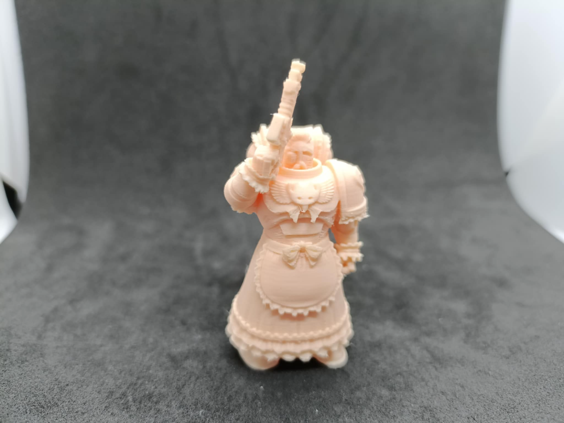 Space Marine in Maid Outfit War hammer Fanart 40k