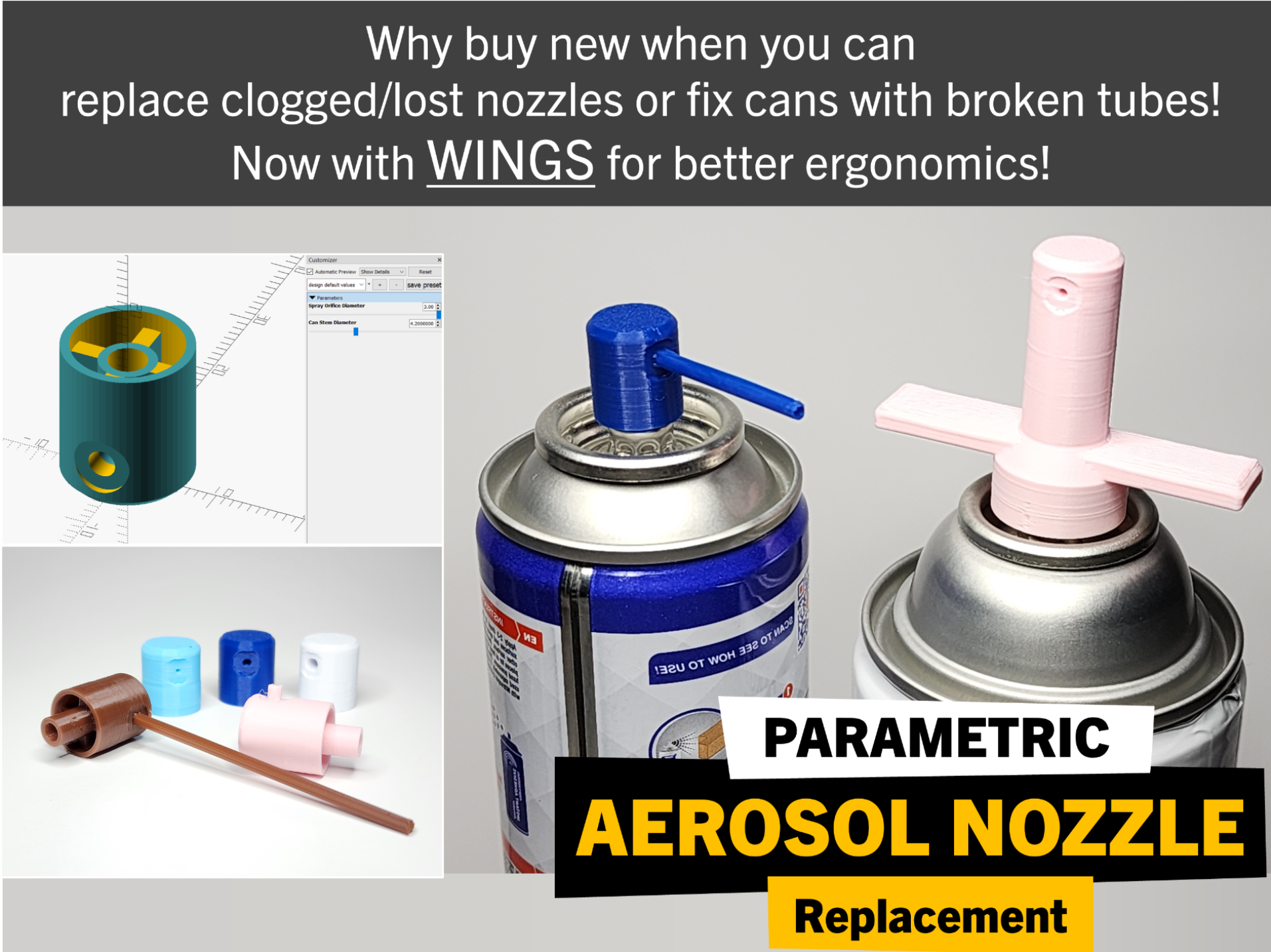 Parametric Aerosol Nozzle Replacement