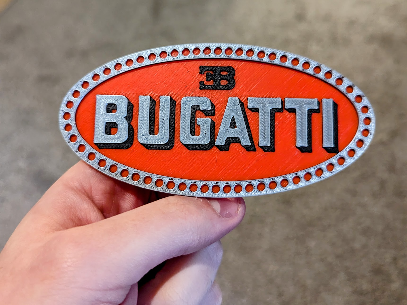 3D Bugatti Logo