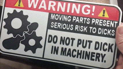 warning sign  dont lose your dick dick