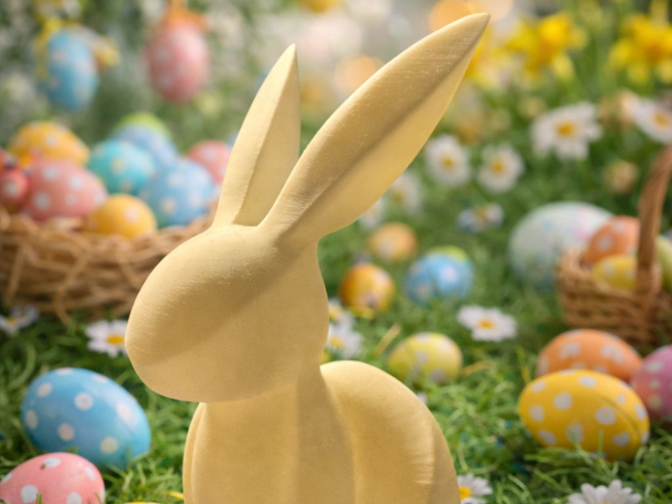 Easter bunny modern poly