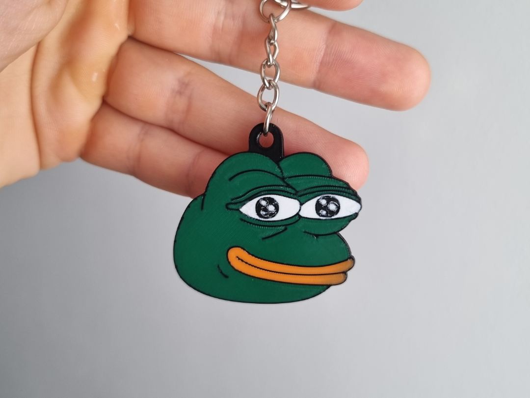 Smile Pepe Keychain