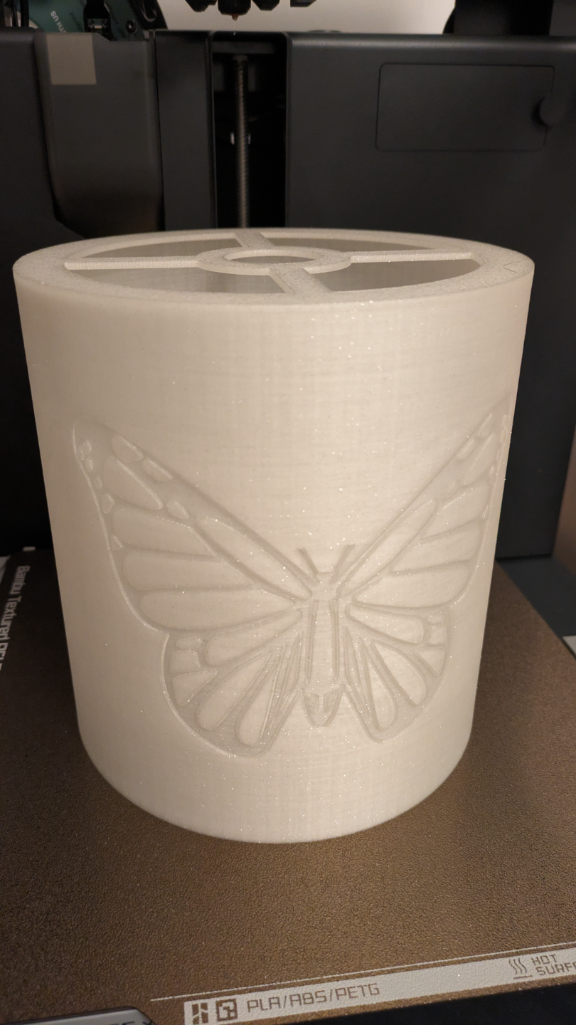 Butterfly embossed lamp shade for UK pendant