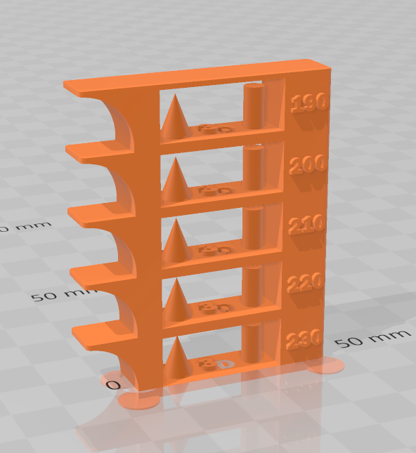 Temperature Tower for PLA (230-190)