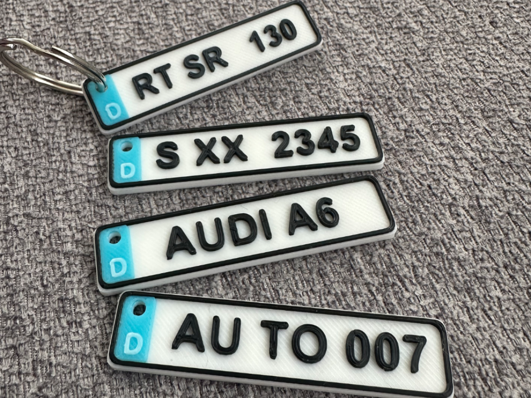 Schlüsselanhänger Kennzeichen personalisiert