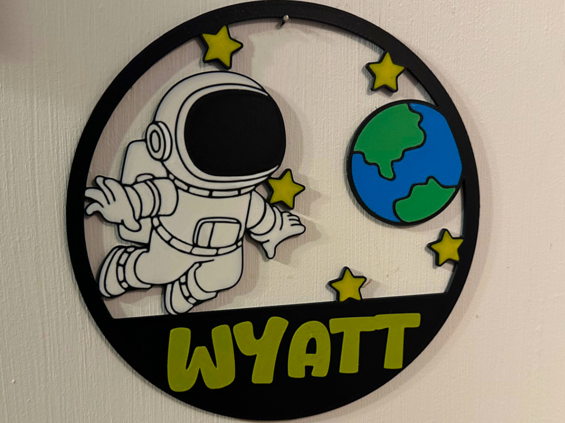 Space Astronaut Customizable Name Sign