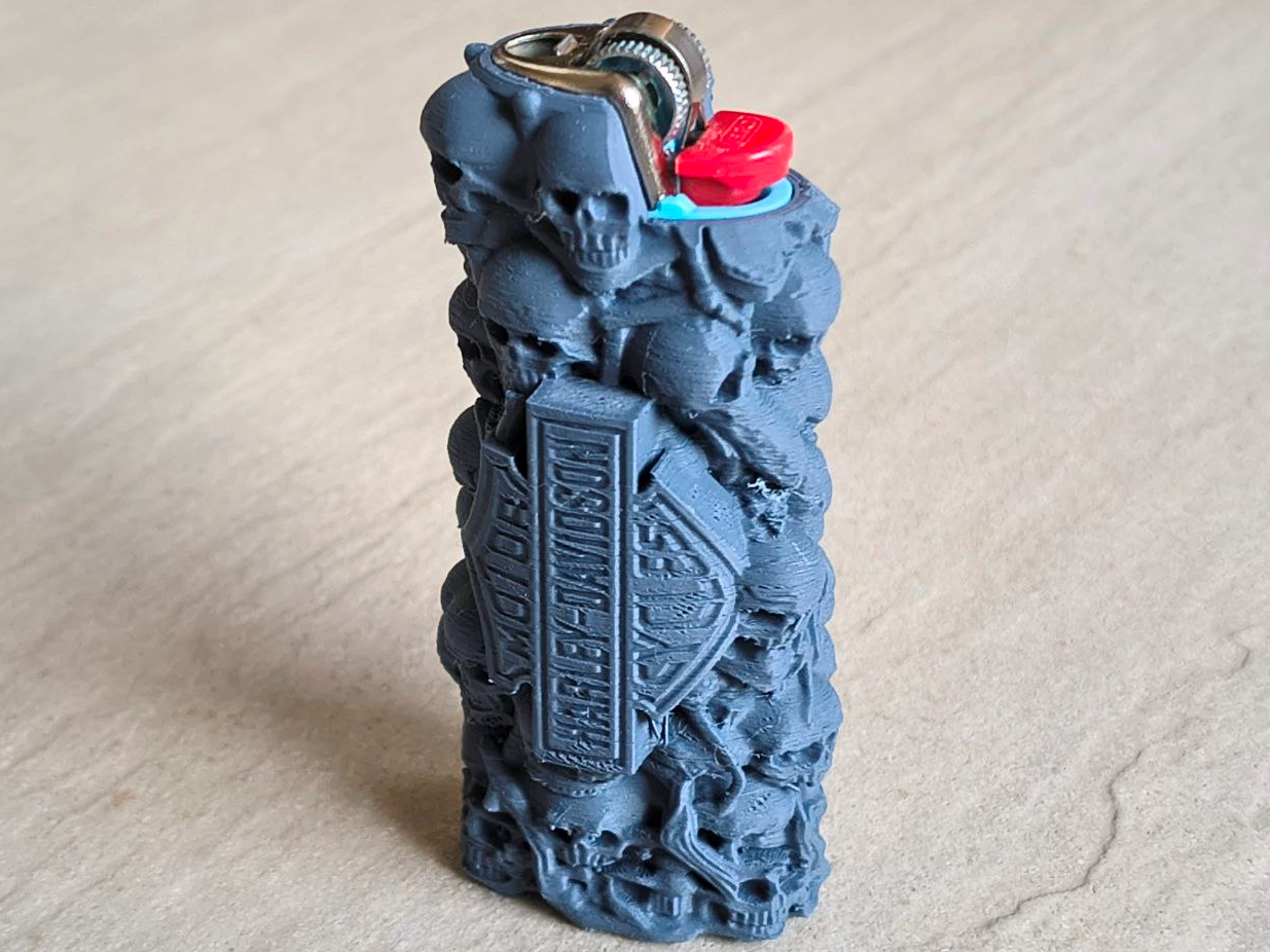 BIC Lighter Cover - Harley Davidson Skulls