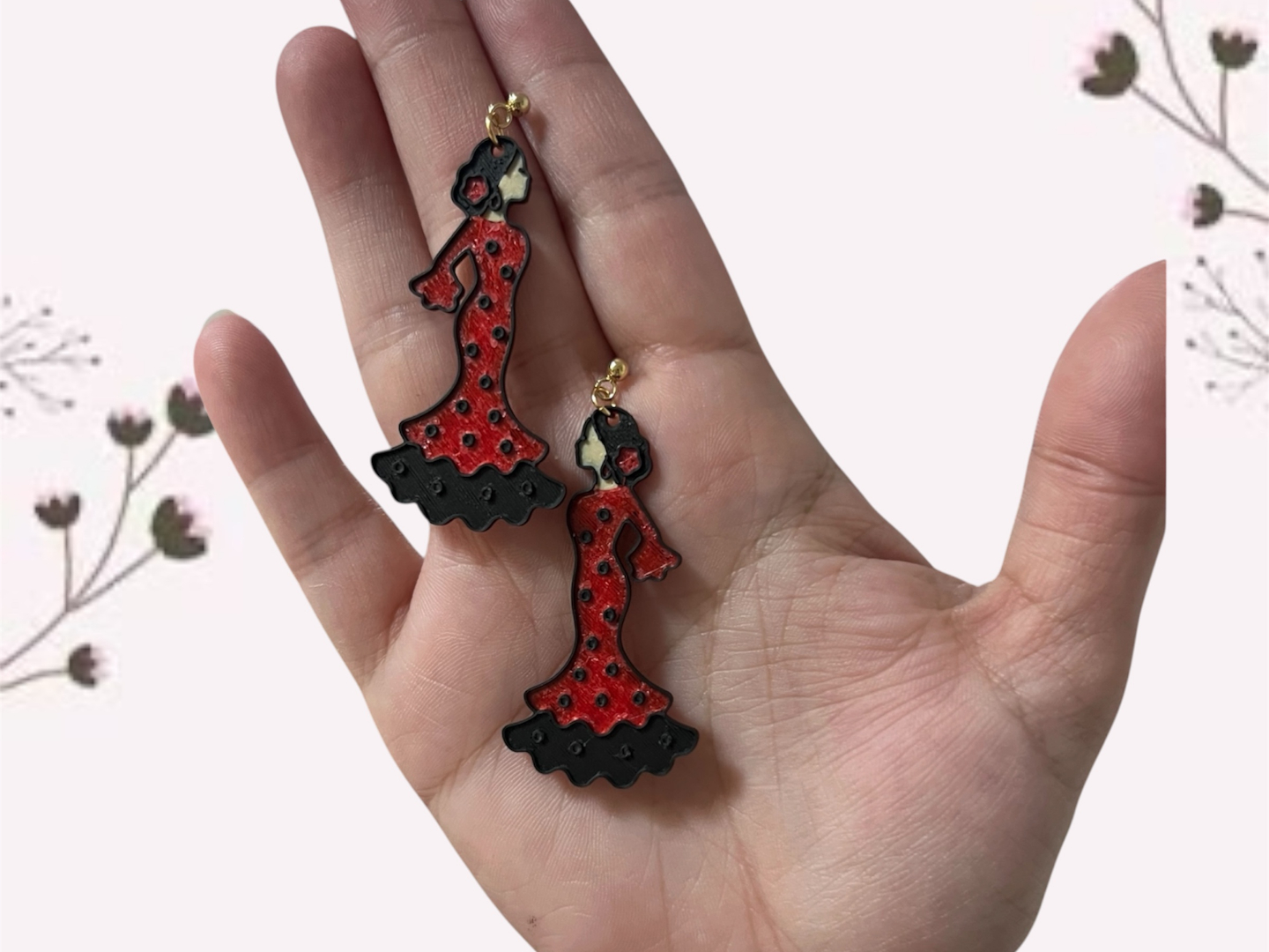 Pendientes mujer flamenca