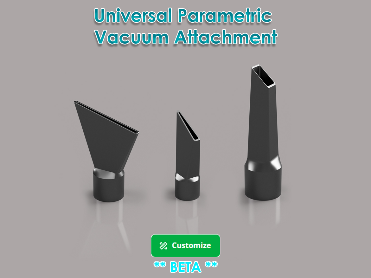Parametric Vacuum Cleaner Nozzle Adapter Generator