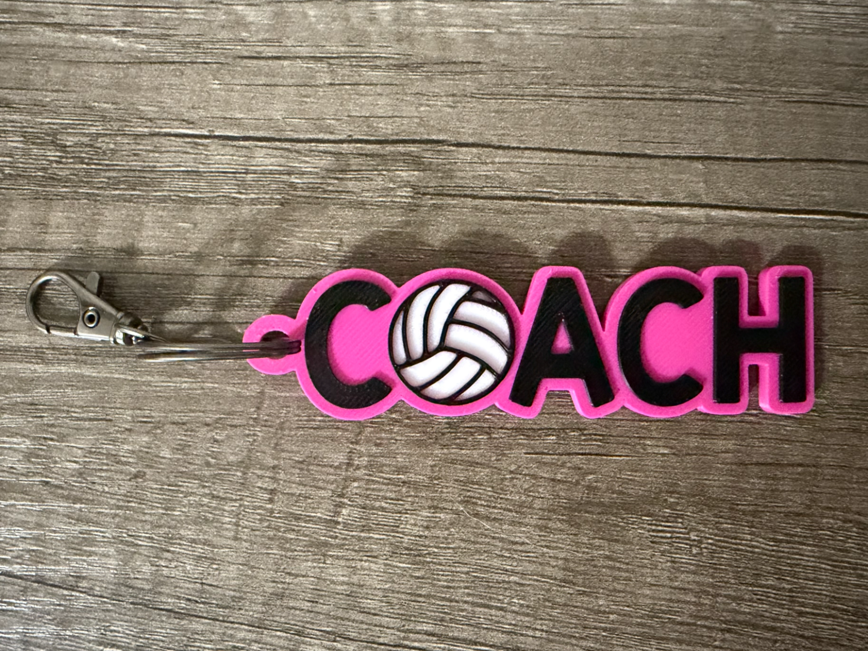 Volleyball Coach Keychain