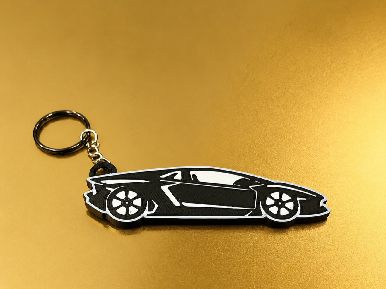 Lamborghini-inspired keychain