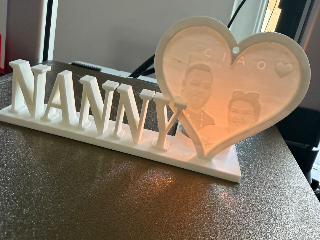 nanny light up lithophane tea light