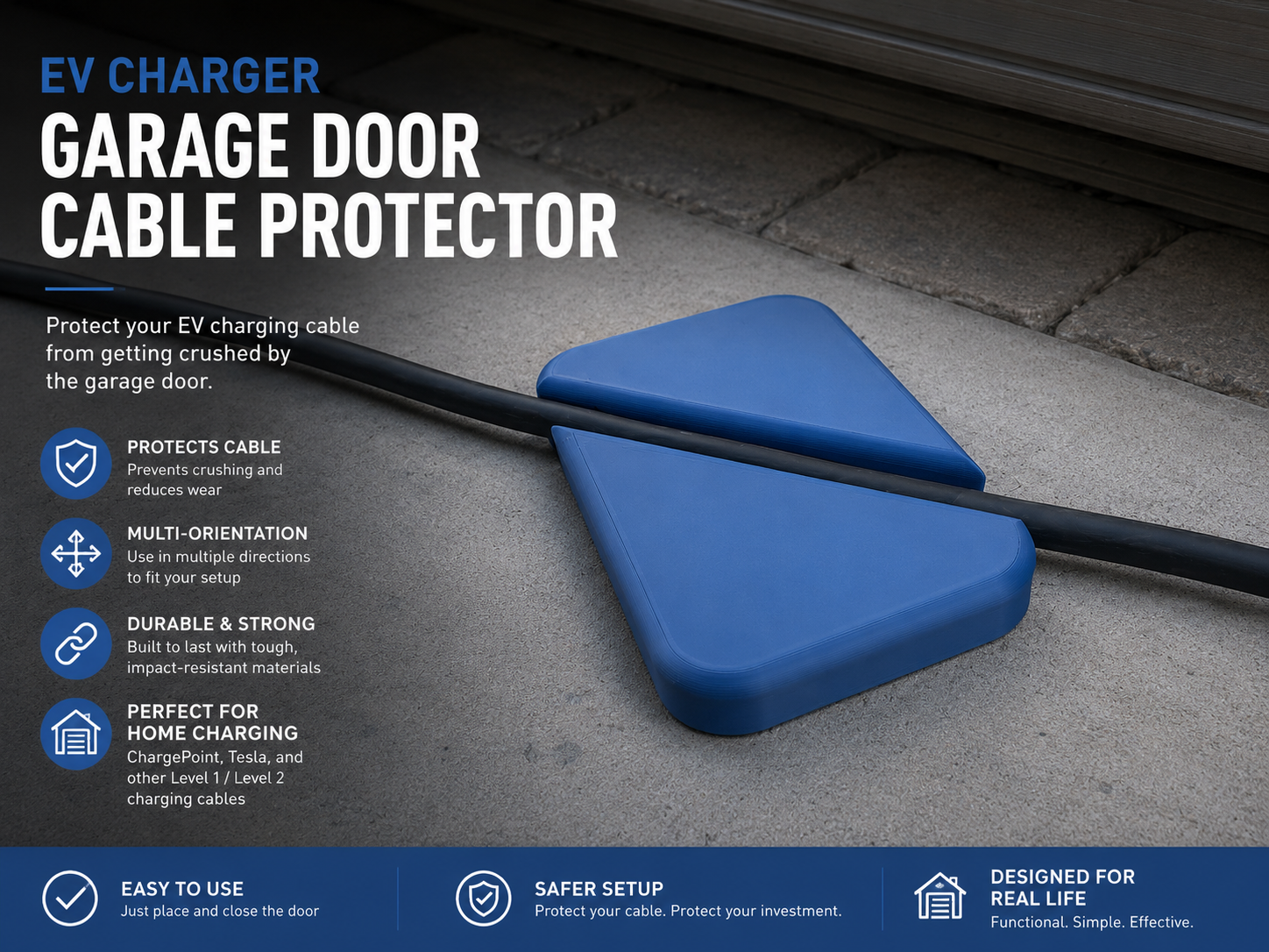 EV Charger Garage Door Cable Protector