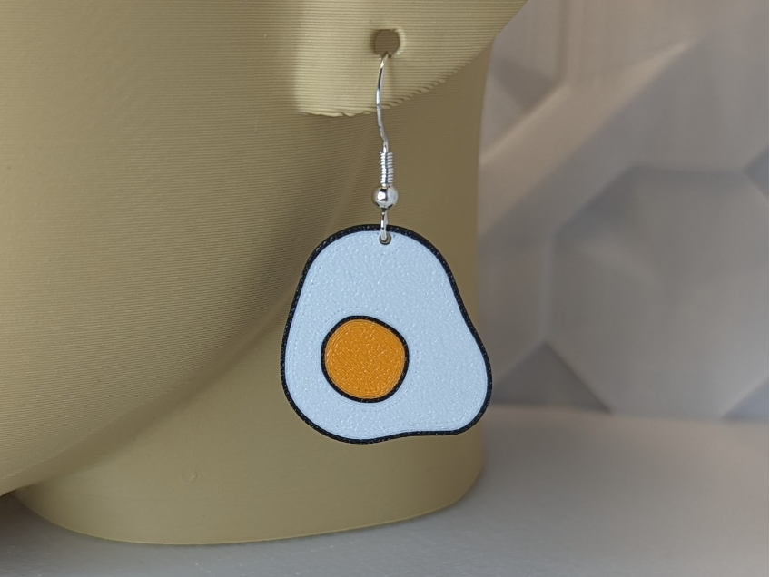 Cute Fried Egg Earring