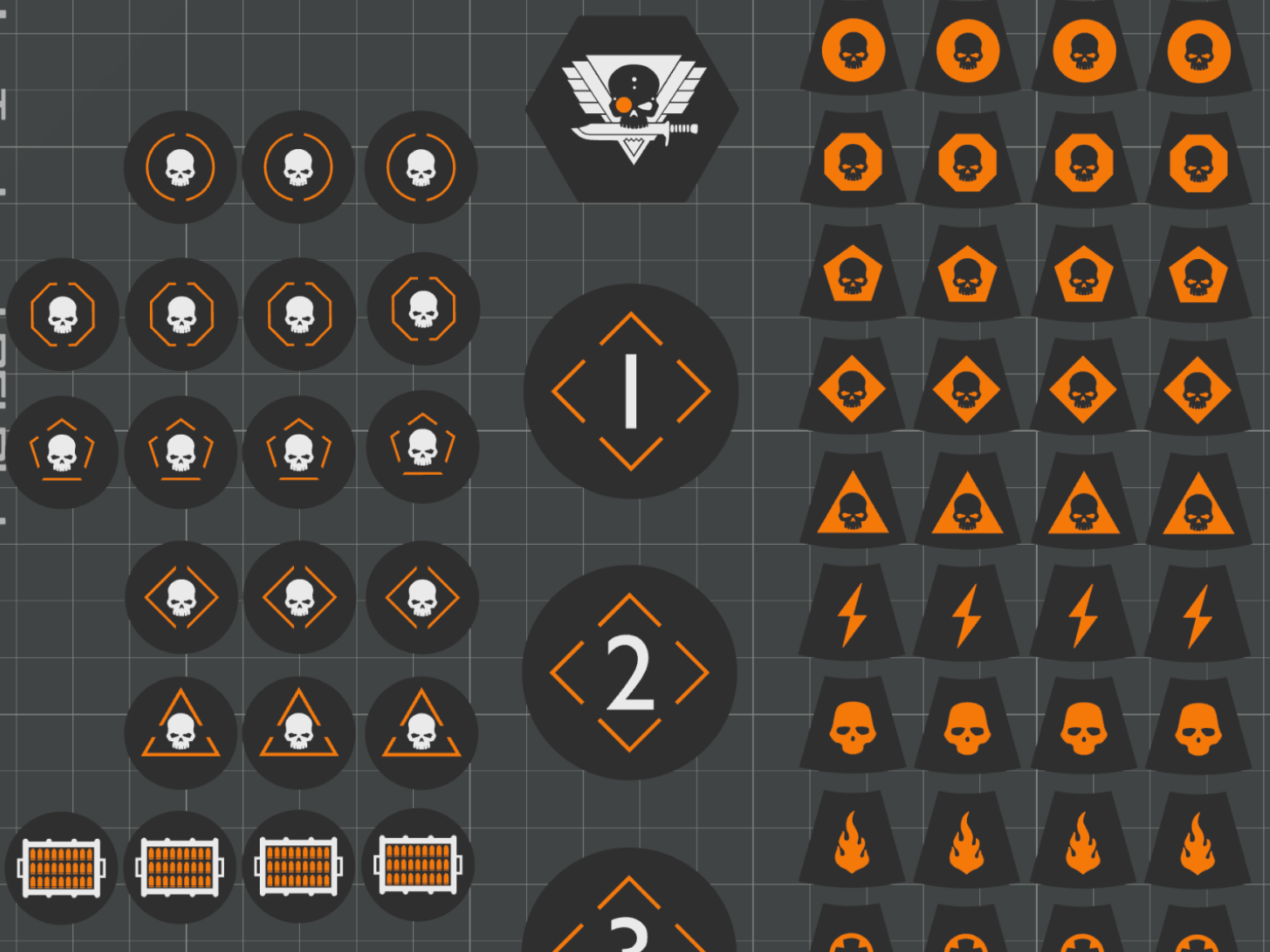 Kill Team 2024 Basic Tokens Embossed 3 Colours