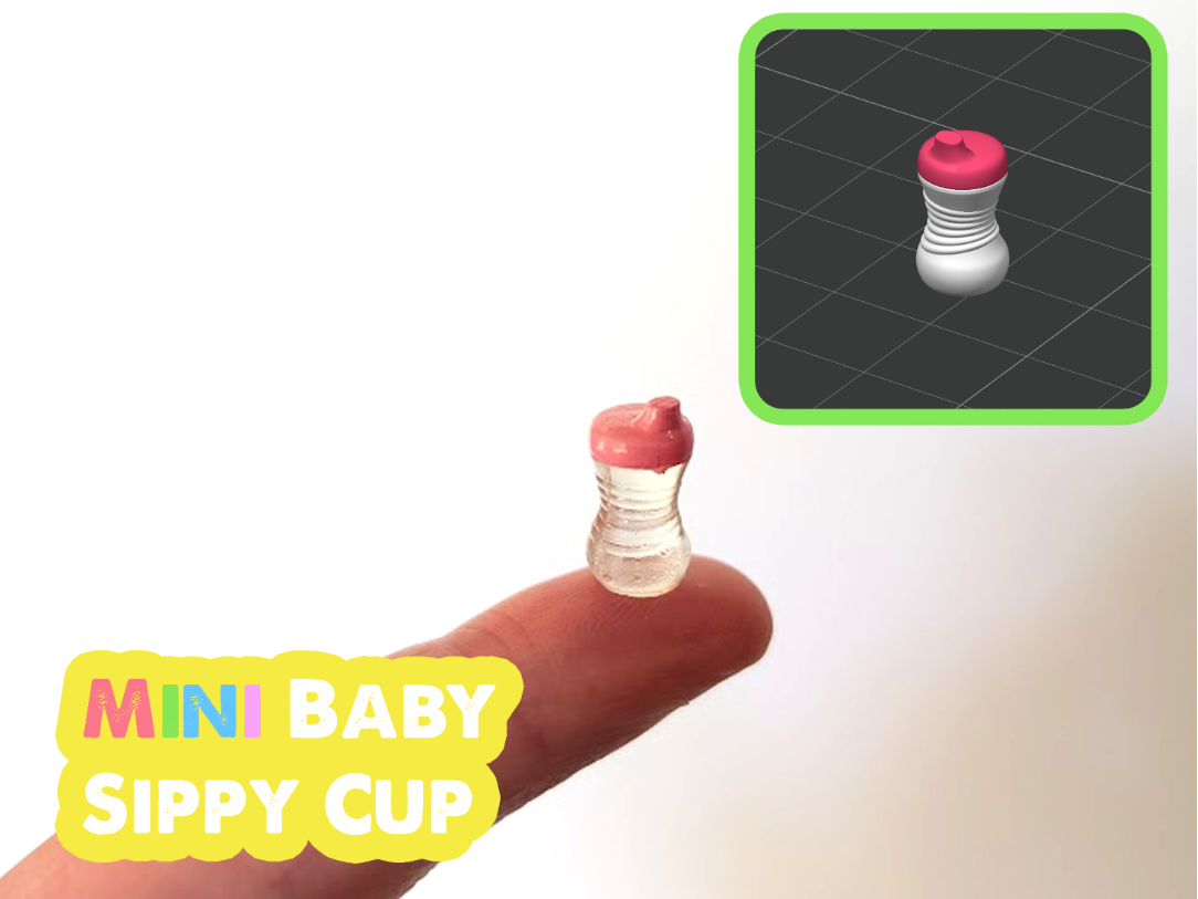 Tall Sippy Cup for Miniature Baby Dollhouse