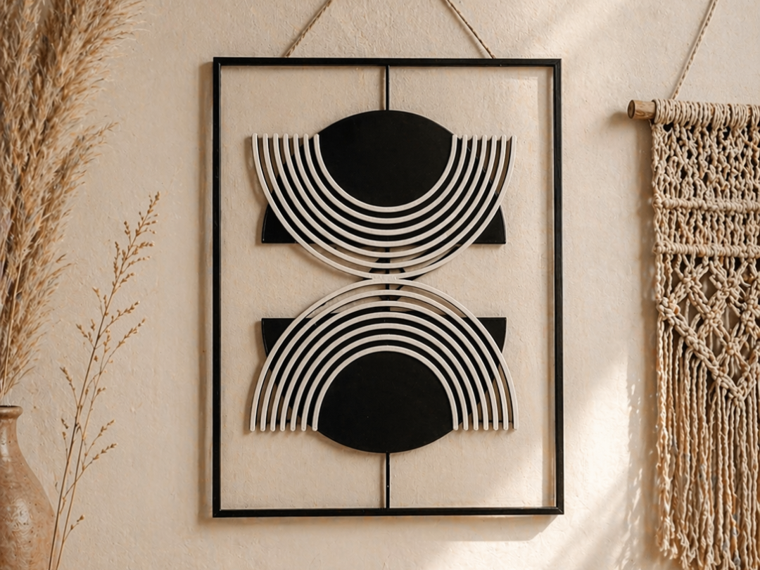 Boho Scandi stil Wandbild Modern Wohnzimmer