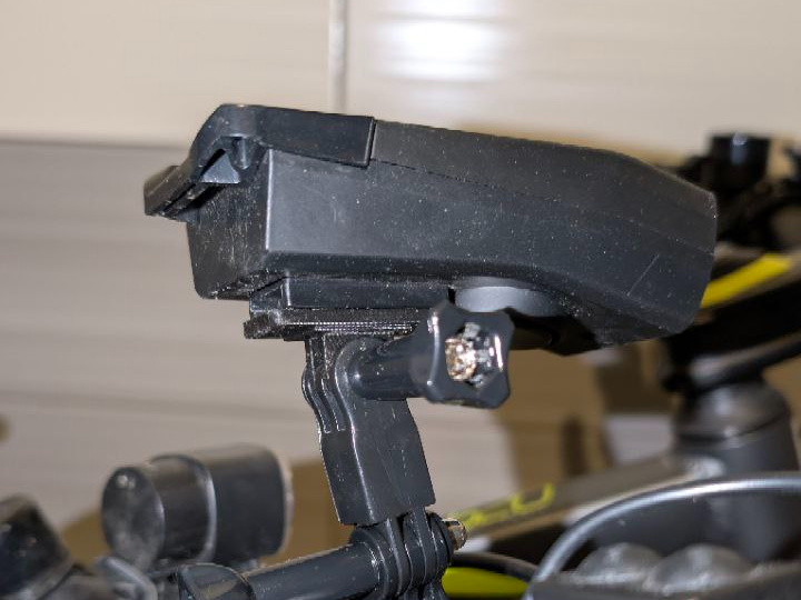 Mount a flashlight to a bicycle using a gopro moun