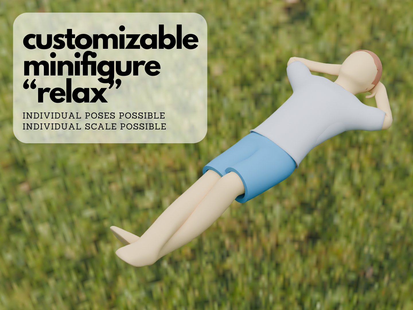 H0 Scale Minifigure "Relax"
