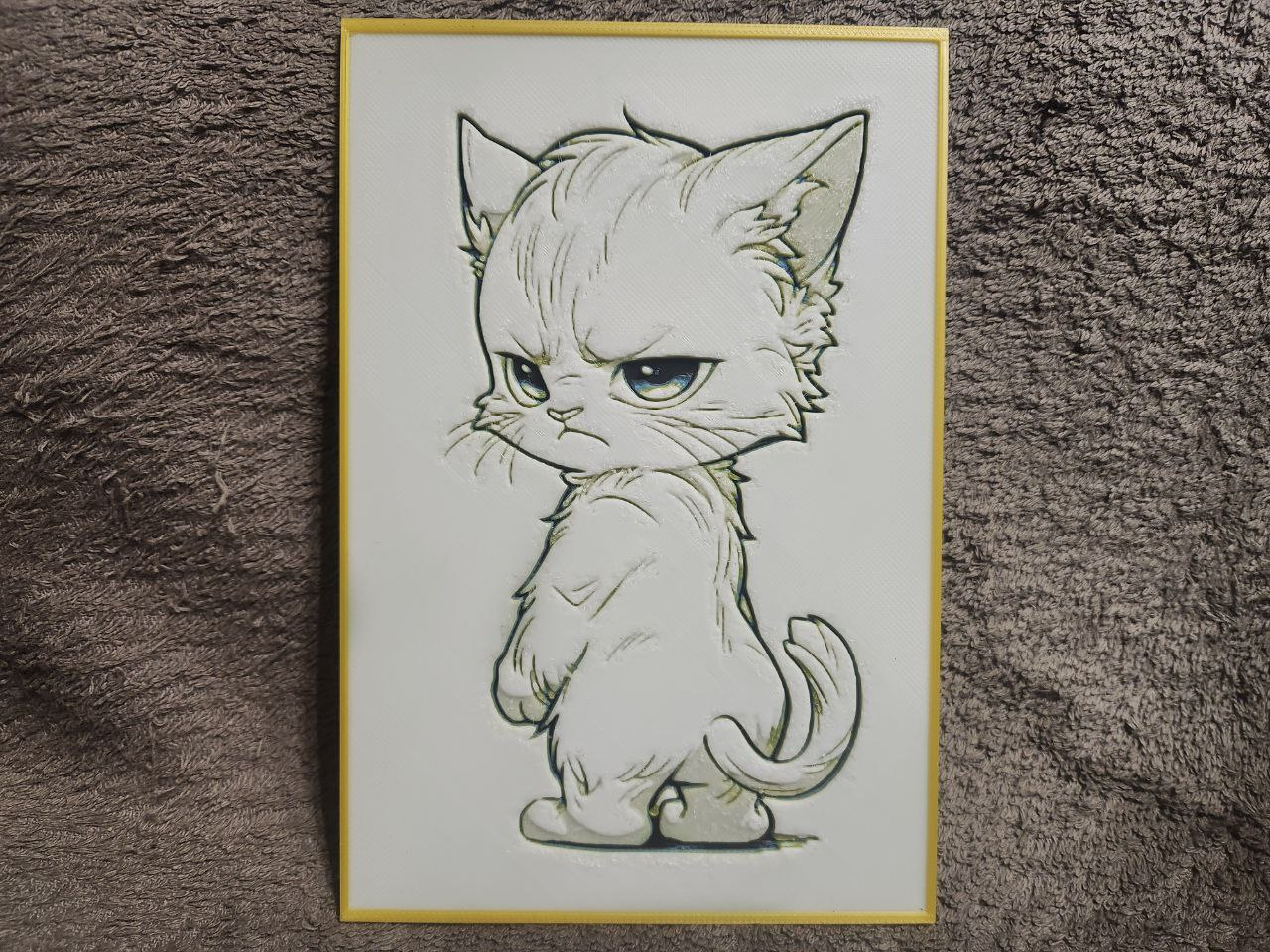 Angry Cute Cat - HueForge