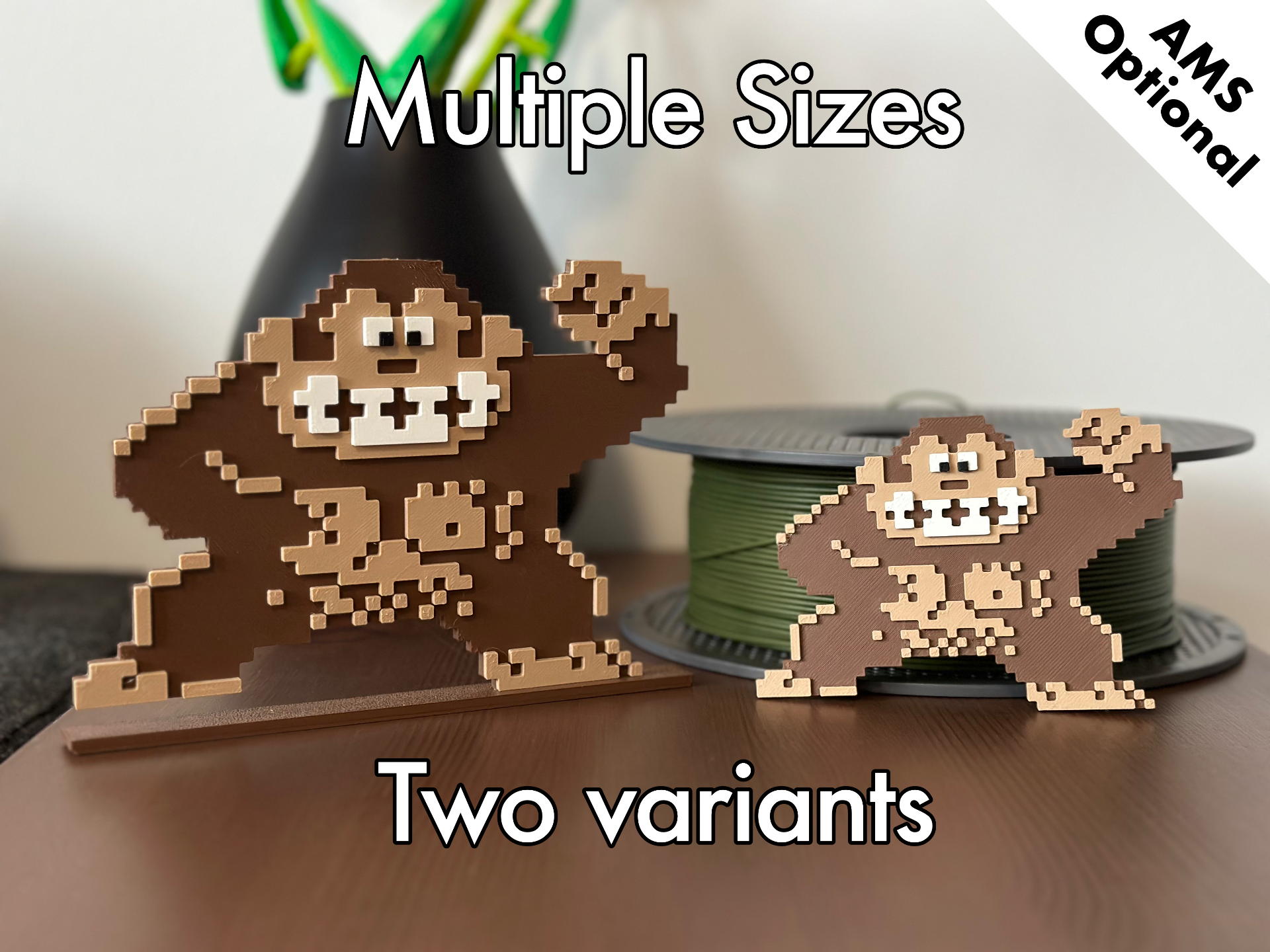Voxel-Style Donkey Kong with optional stand