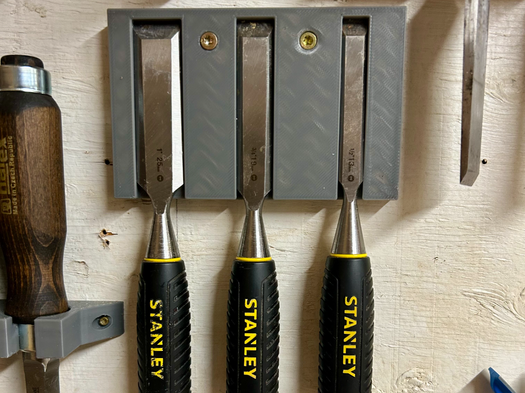 Stanley chisels magnetic wall mount organizer