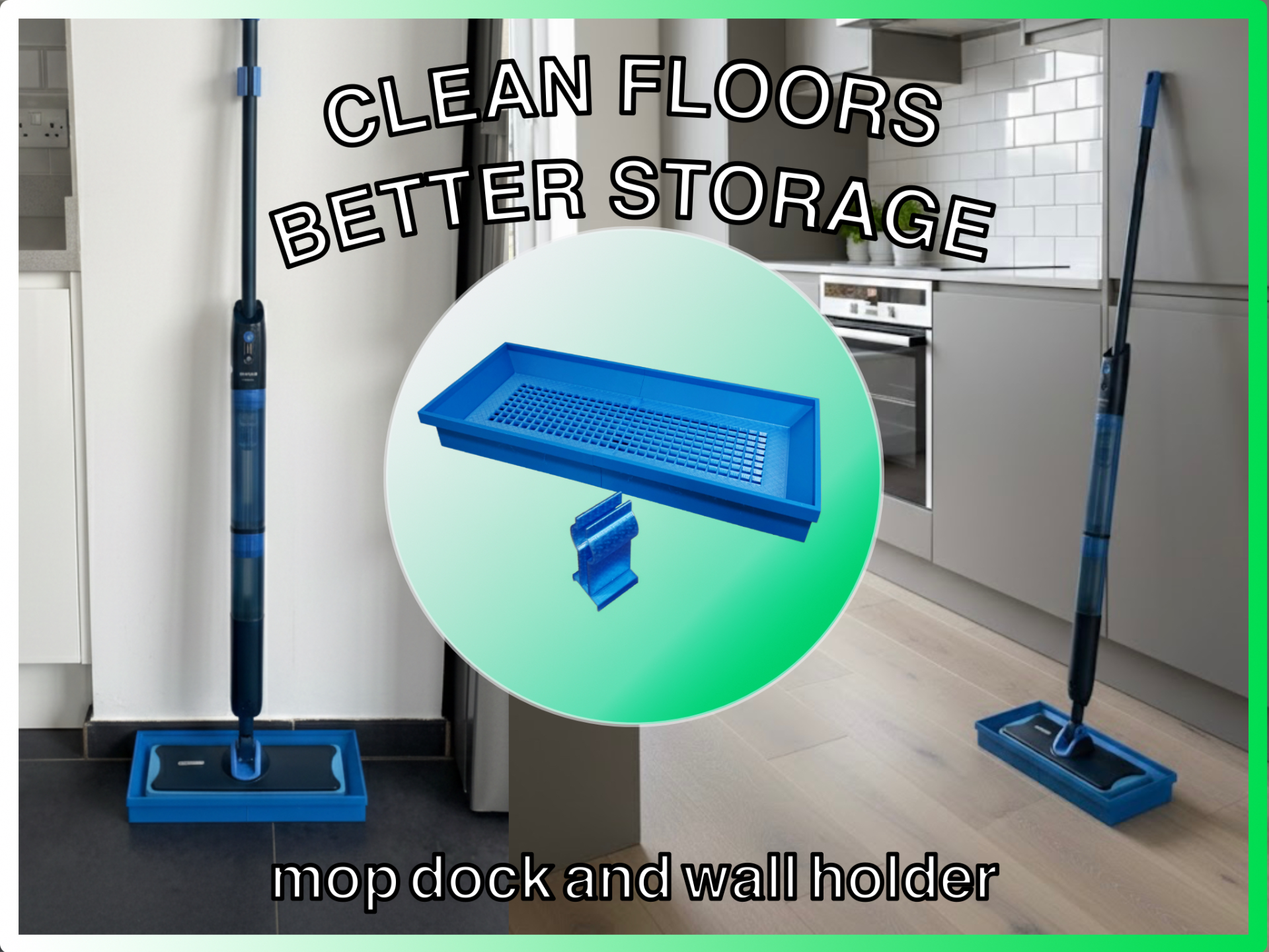 Philips OneUp Mop Dock – Slim with Wall Holder