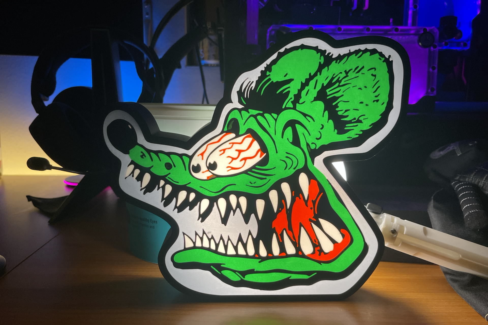 Rat Fink Head light box
