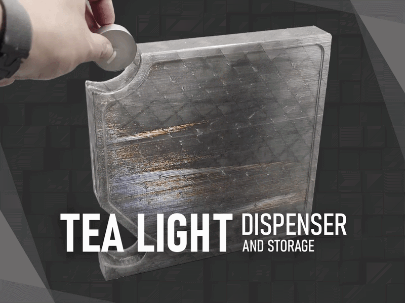 Tea Light Dispenser + Storage | 2 Sizes | 4 Styles