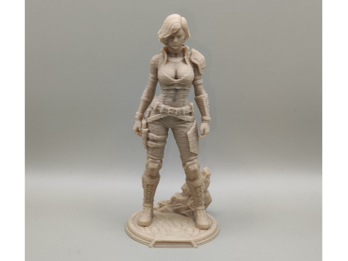 Lunarpunk  style girl figurine