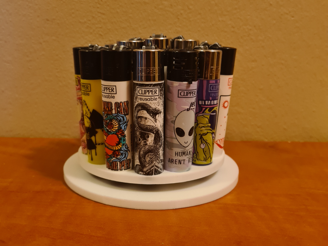 Rotable clipper lighter stand/display 22 pcs