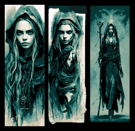 The Druidess - the Forgotten Priestess of the Celts and Protector of the Forest - Set of 3 Bookmarks