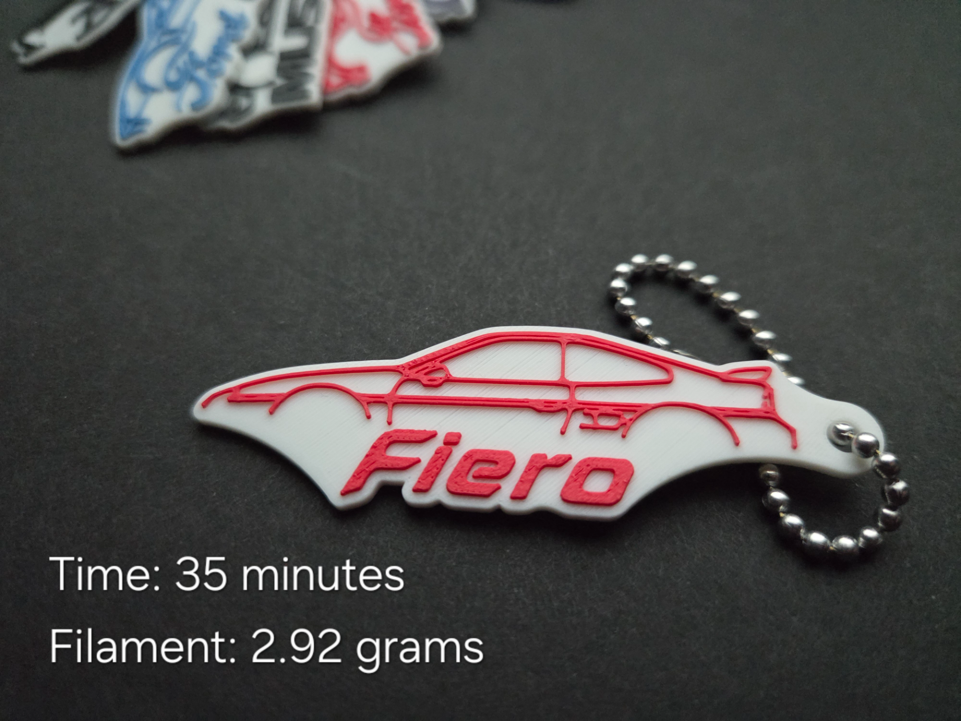 1987 Pontiac Fiero Keychain
